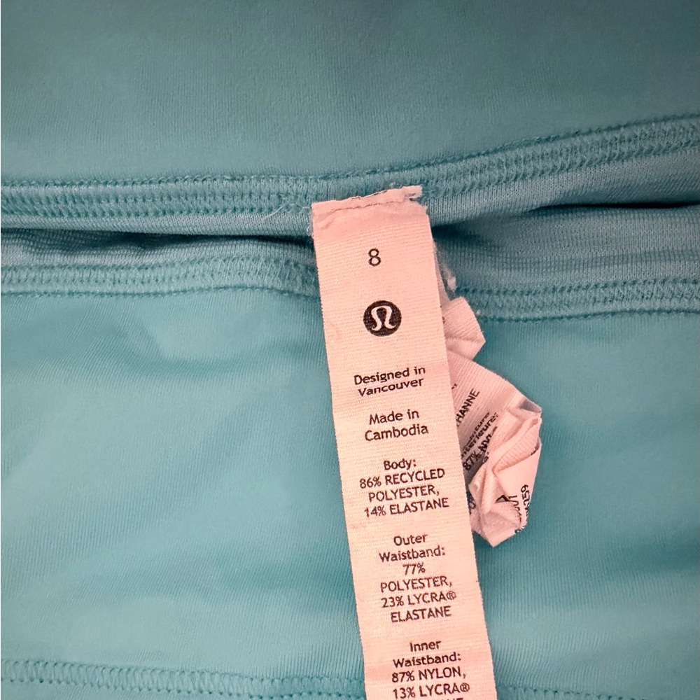 Lululemon Speed Up Shorts Blue Mid Rise blue chill size 8 - Picture 5 of 7